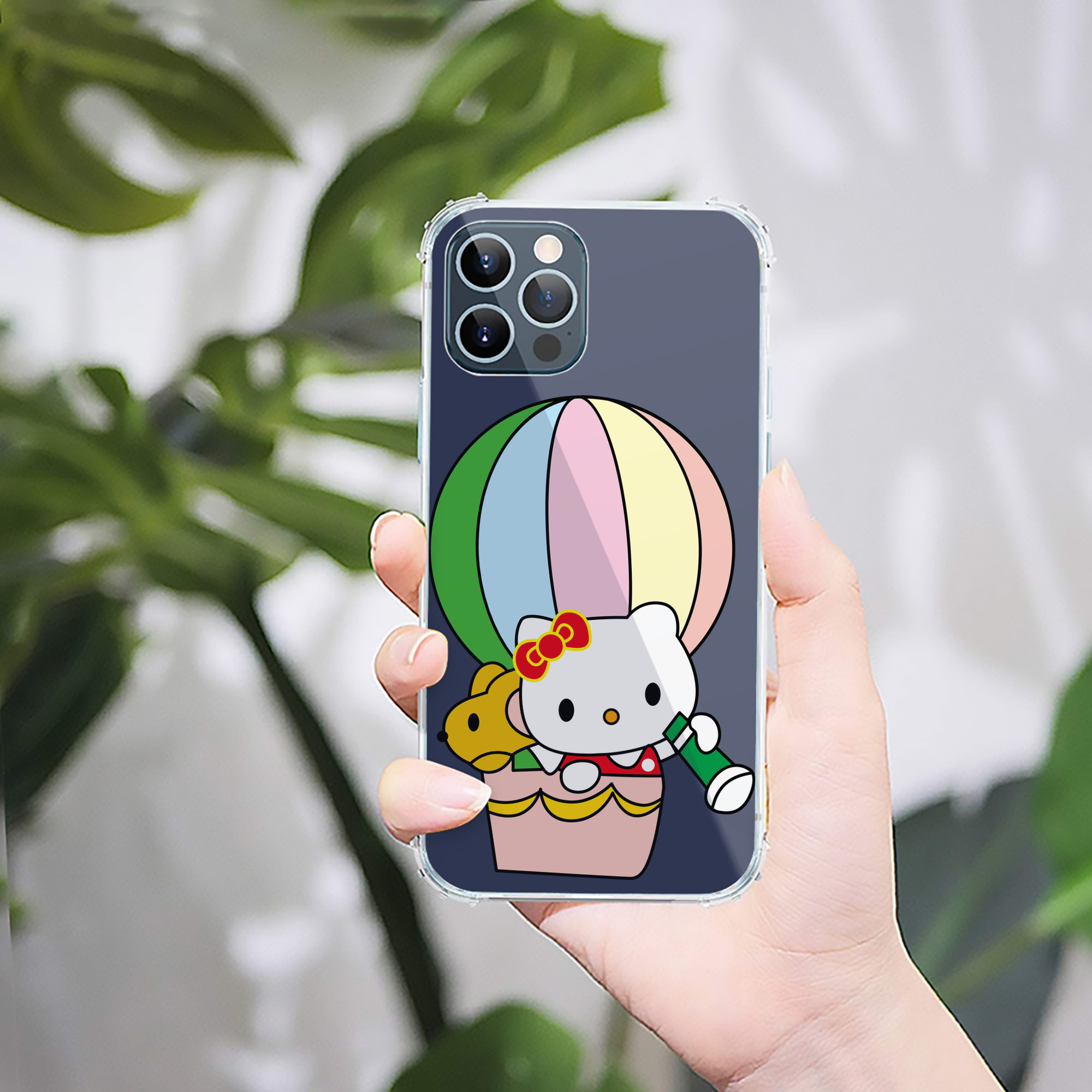 （画像用） Hello Kitty ハローキティ 【iPhone 12シリーズ対応】透明スマホケース（クリアソフトケース）